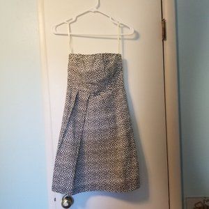 J.Crew Size 0P Seersucker Dot Strapless